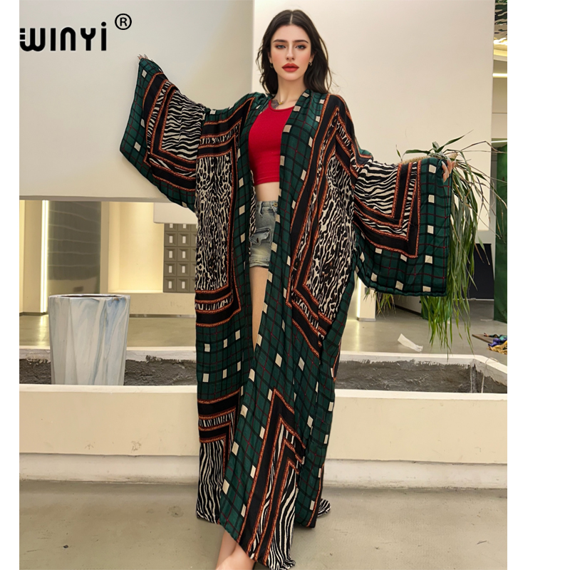 Boho Summer Beach Maxi Dress - WINYI Kimono sexy Sommer 2025, Damenmantel,