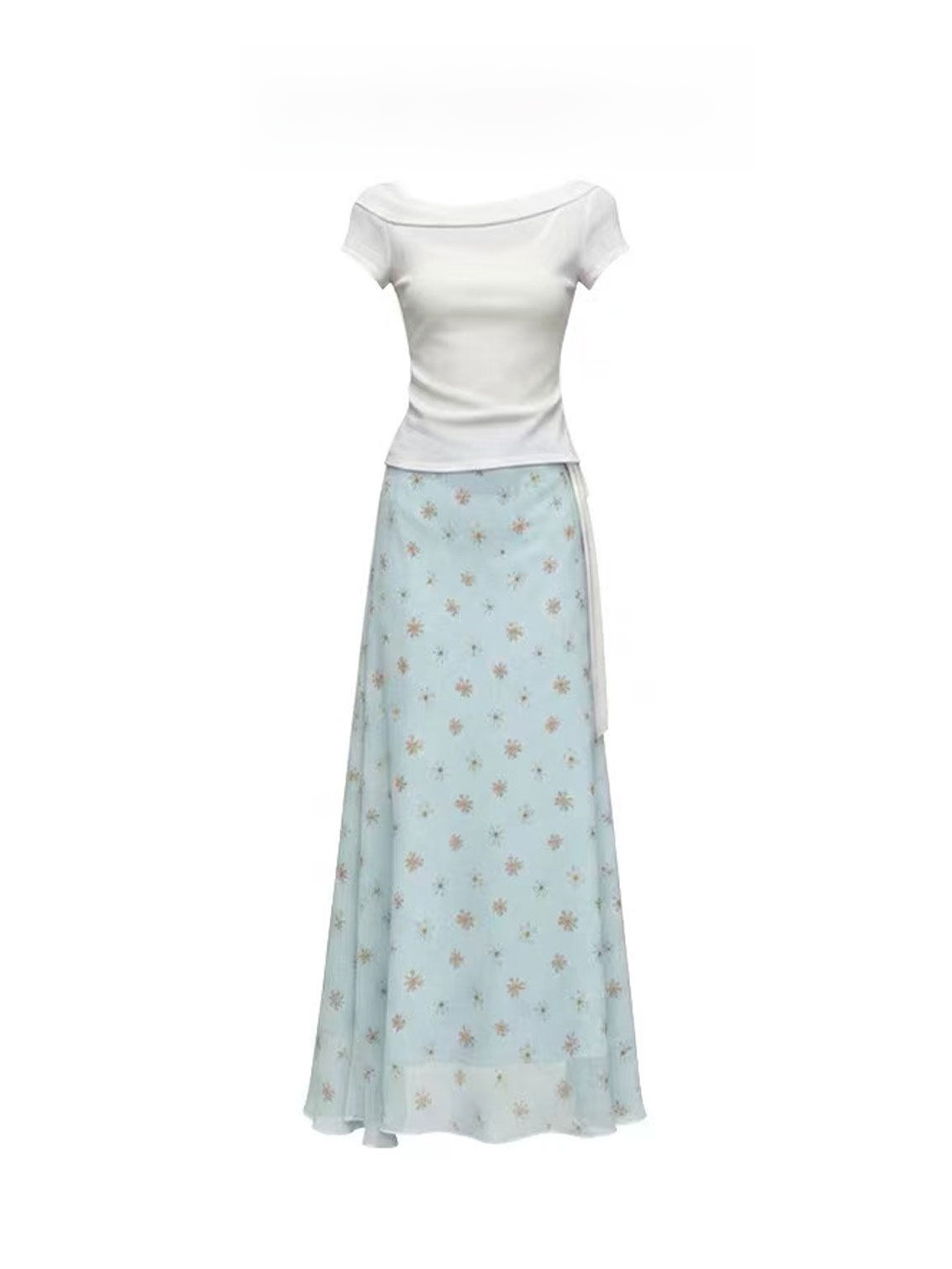 Korean Style A Line Shirt Dress - Koreanisches Design A-Linien-Fischschwanzkleid Damen Sommer Neuer