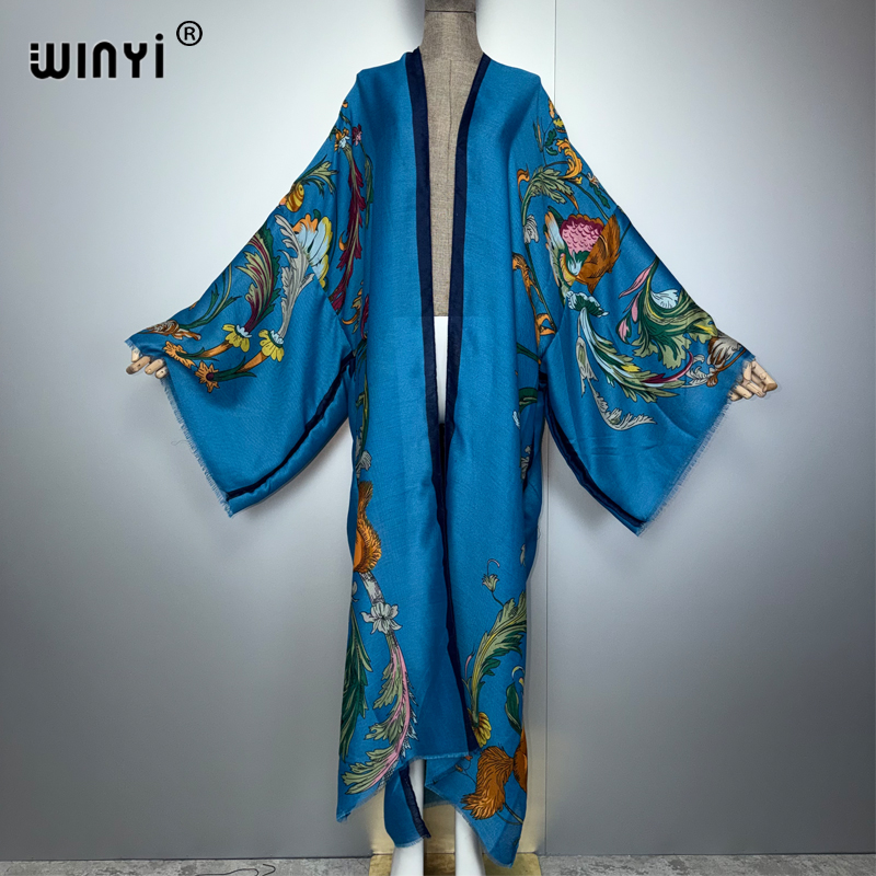 Boho Summer Beach Maxi Dress - WINYI Afrika Boho Kimono Maxikleid Strandkleidung