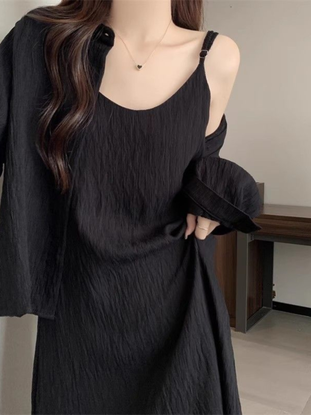 Korean Style A Line Shirt Dress - Übergröße Sommer Locker Sitzendes Damenkleid Hemdbluse