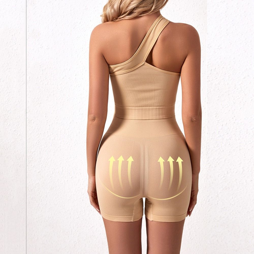 Seamless Ribbed Workout Tank Top - 2Pcs Casual Nahtlose Frauen Workout Sets
