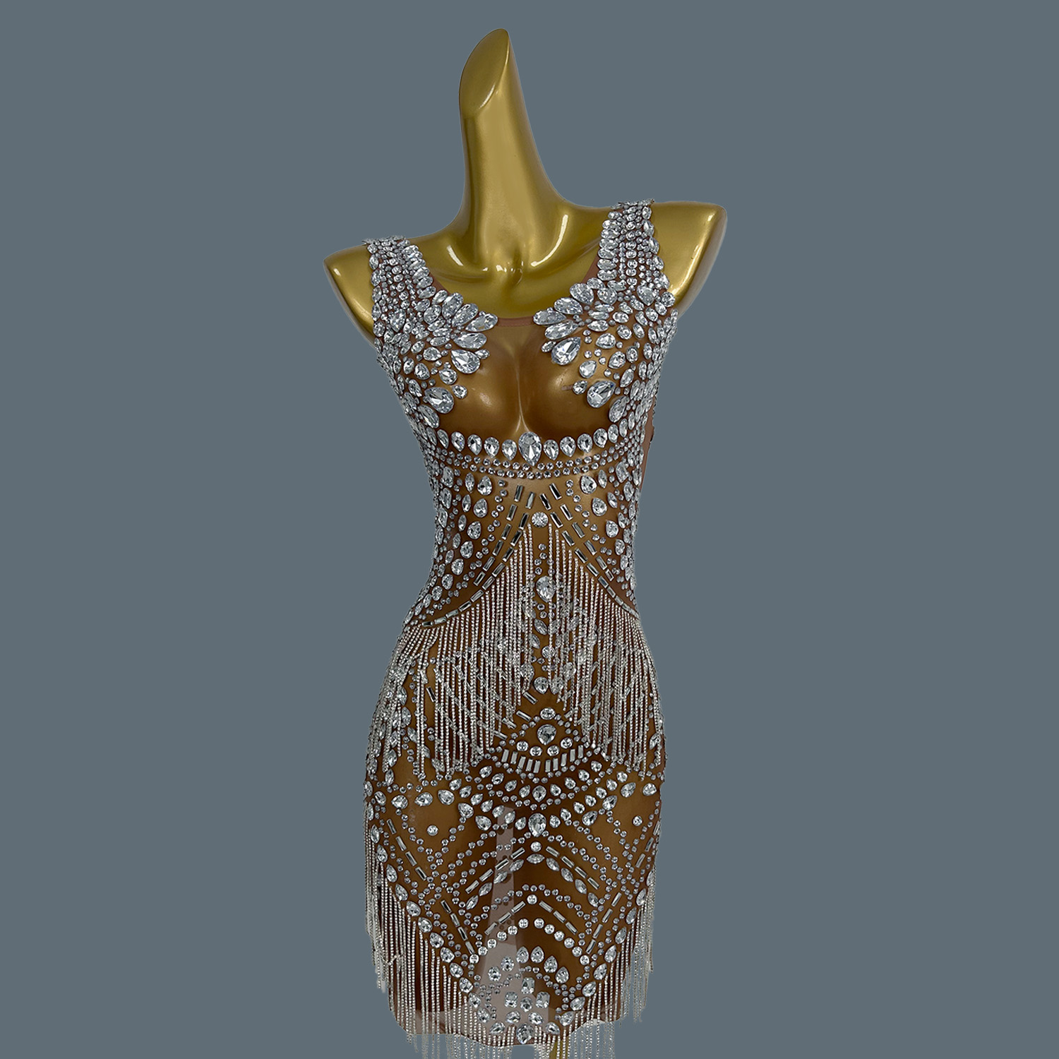 Sparkly Rhinestone Club Party Dress - Sexy Abendkleider für Damen, formelle, glitzernde,
