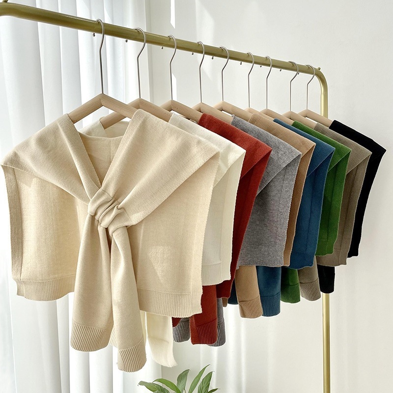 Dresses - Gestrickter Pullover-Schal für Damen, gestrickter Schulterüberwurf,