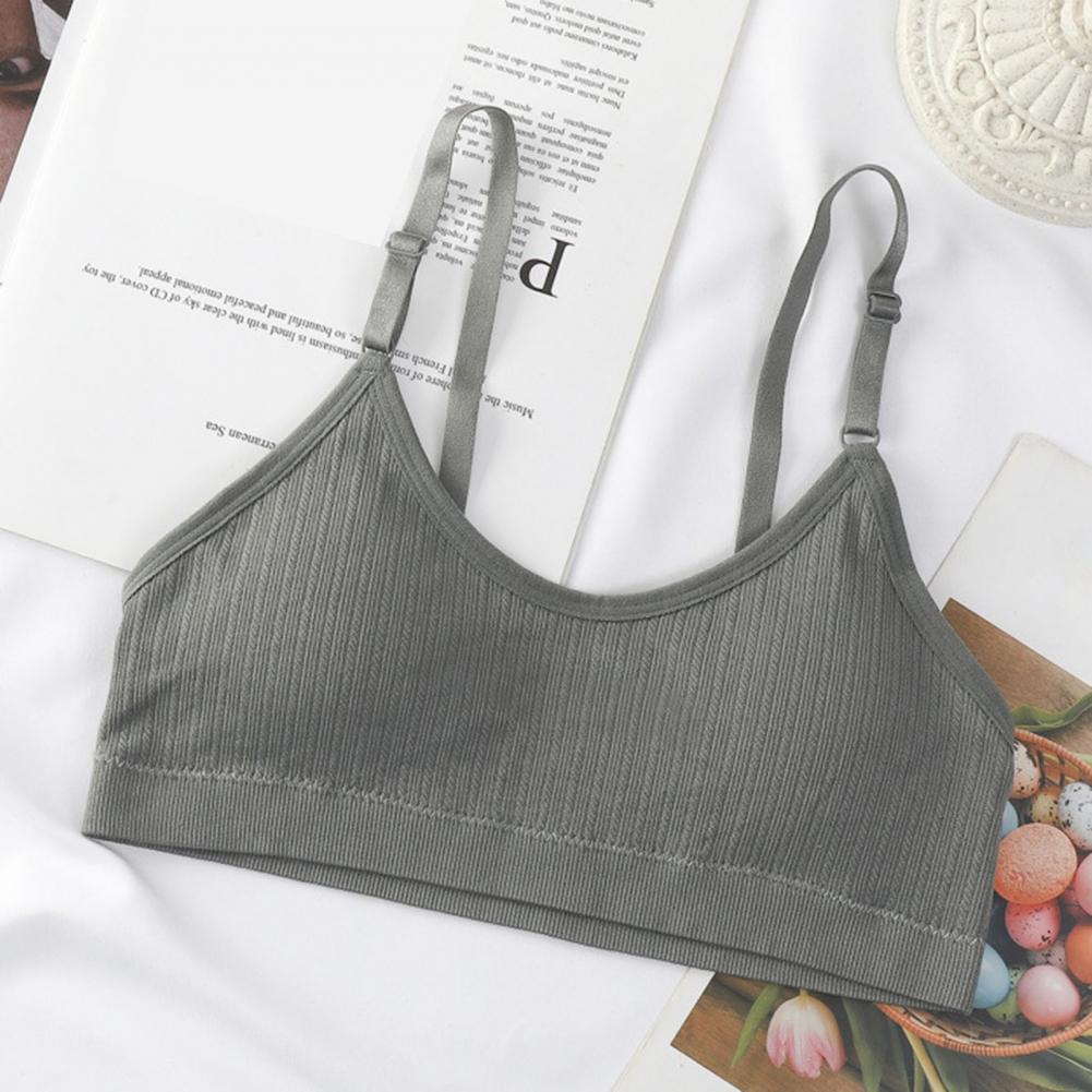 Seamless Ribbed Workout Tank Top - Damen Sport-BH Sommer Drahtlos Gepolstert Gerippt