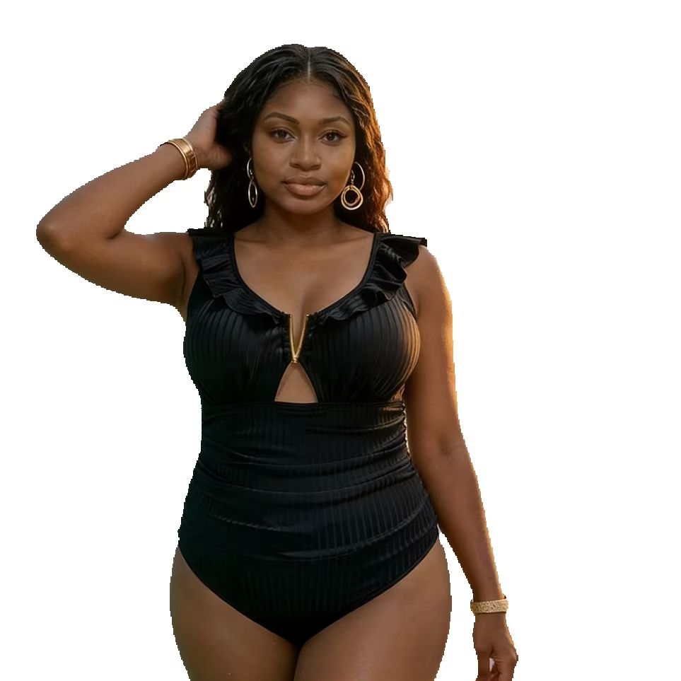 Swimwear - Einteiliger Badeanzug für Damen in Übergröße,