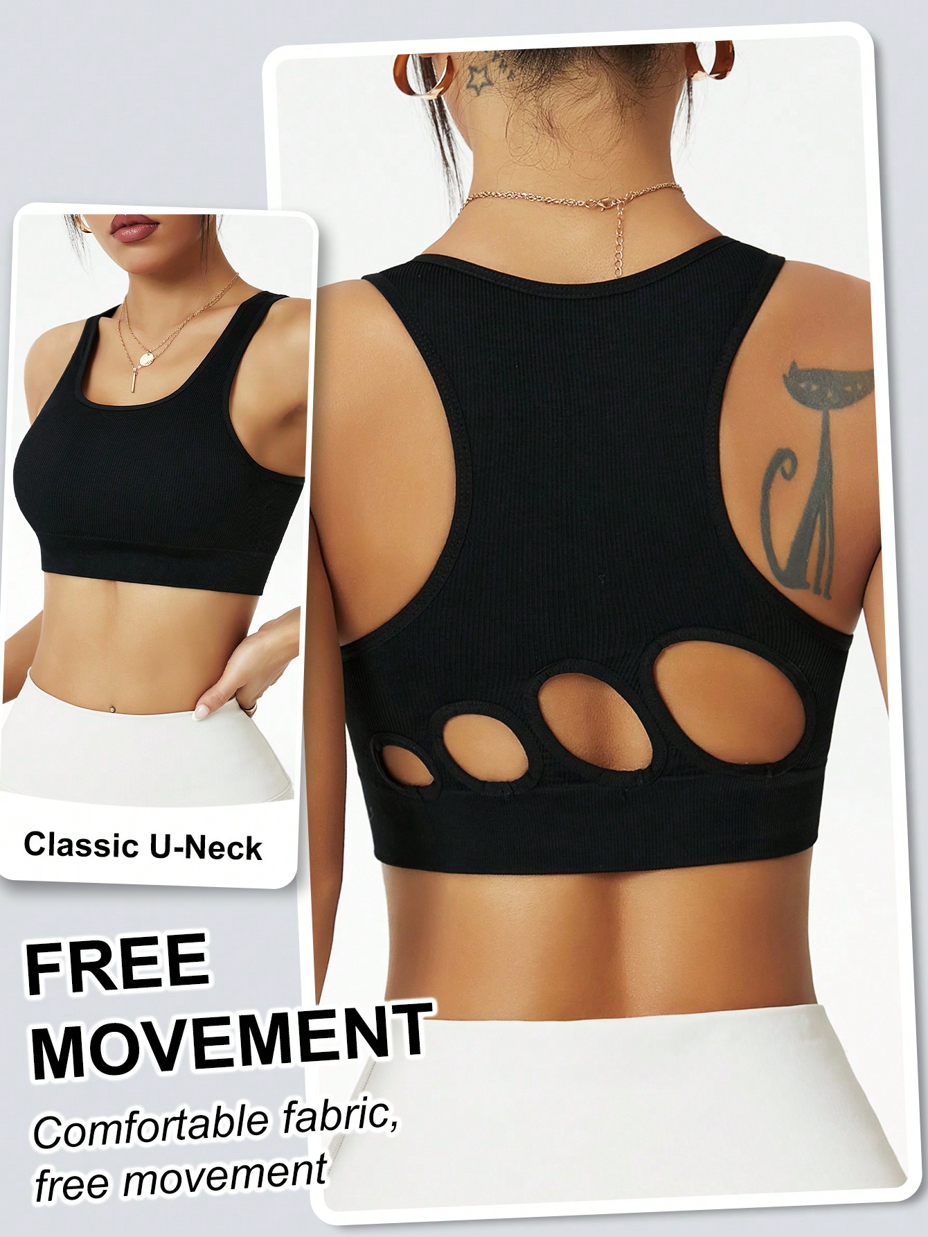 Nahtloser gerippter Sport-BH f – Seamless Ribbed Workout Tank Top Bewertung und Preis
