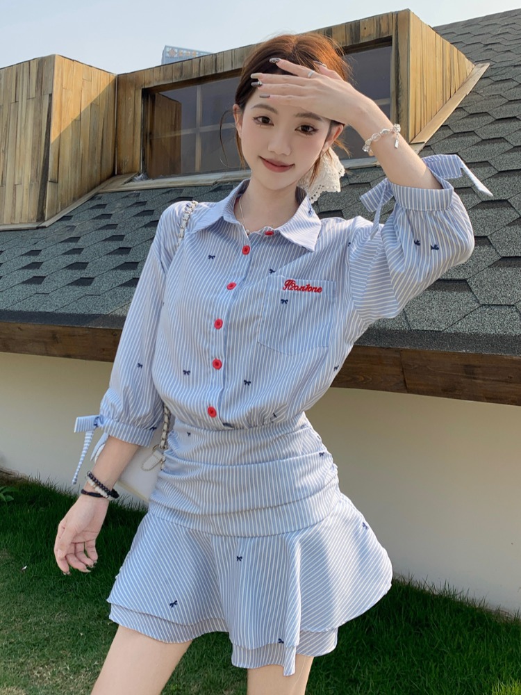 Koreanischer Stil Lässiges Ges – Korean Style A Line Shirt Dress Bewertung und Preis
