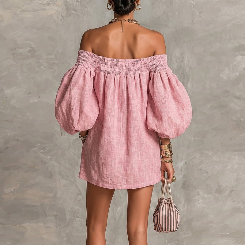 2026 Sommer Neues Schulterfrei – Off Shoulder Puff Sleeve Sundress Bewertung und Preis