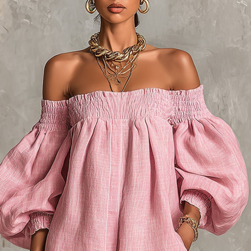 2026 Sommer Neues Schulterfrei – Off Shoulder Puff Sleeve Sundress Bewertung und Preis
