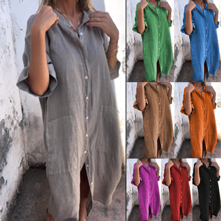2026 Damen Old Money Hemdkleid – Casual Loose Linen Shirt Dress Bewertung und Preis