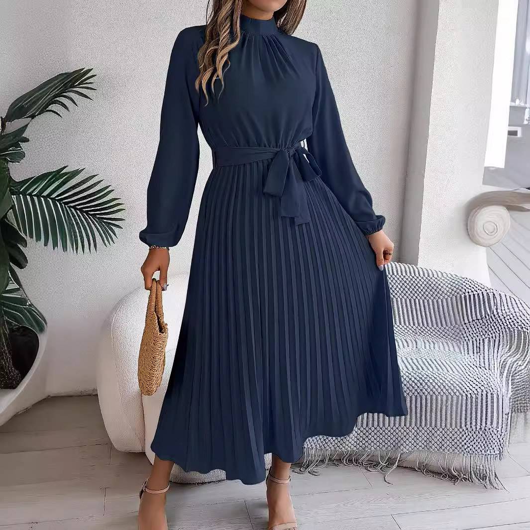 2025, elegante Langarm-Mode-Kl – French Vintage Floral Midi Dress Bewertung und Preis
