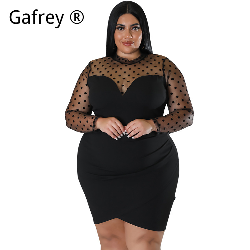 XXL 3XL 4XL 5XL Übergröße Dame – Sexy Mesh Sheer Bodycon Dress Bewertung und Preis