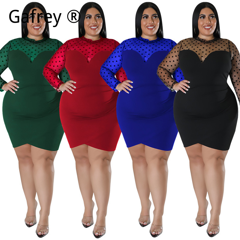 XXL 3XL 4XL 5XL Übergröße Dame – Sexy Mesh Sheer Bodycon Dress Bewertung und Preis