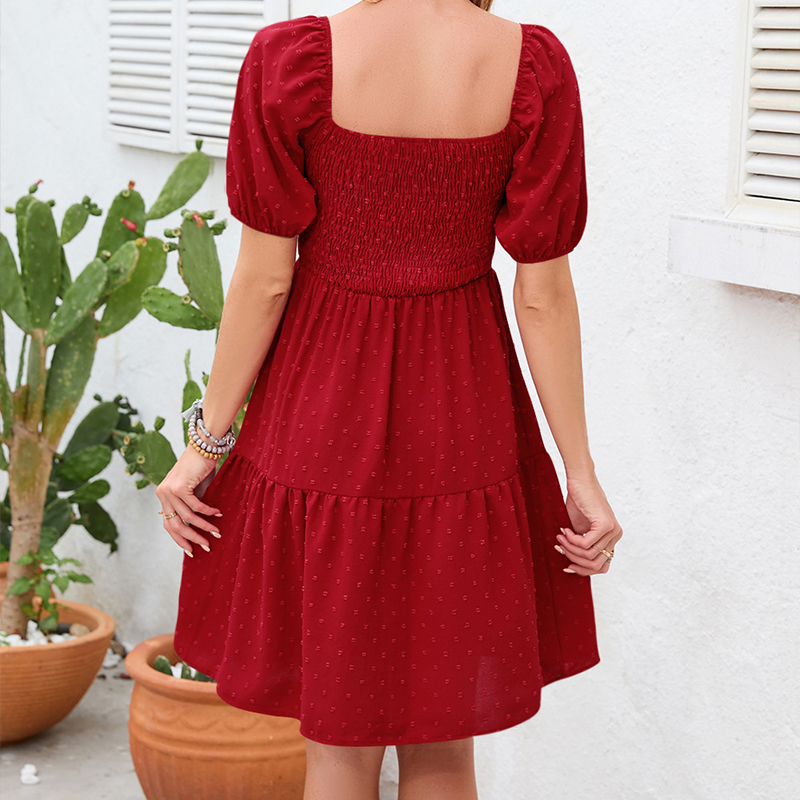 Elegantes Damen-Sommerkleid mi – Off Shoulder Puff Sleeve Sundress Bewertung und Preis
