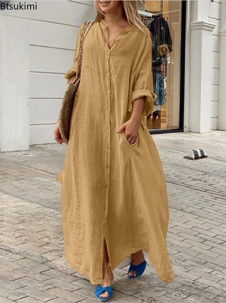 2026 Damen Casual Baumwoll-Lei – Casual Loose Linen Shirt Dress Bewertung und Preis