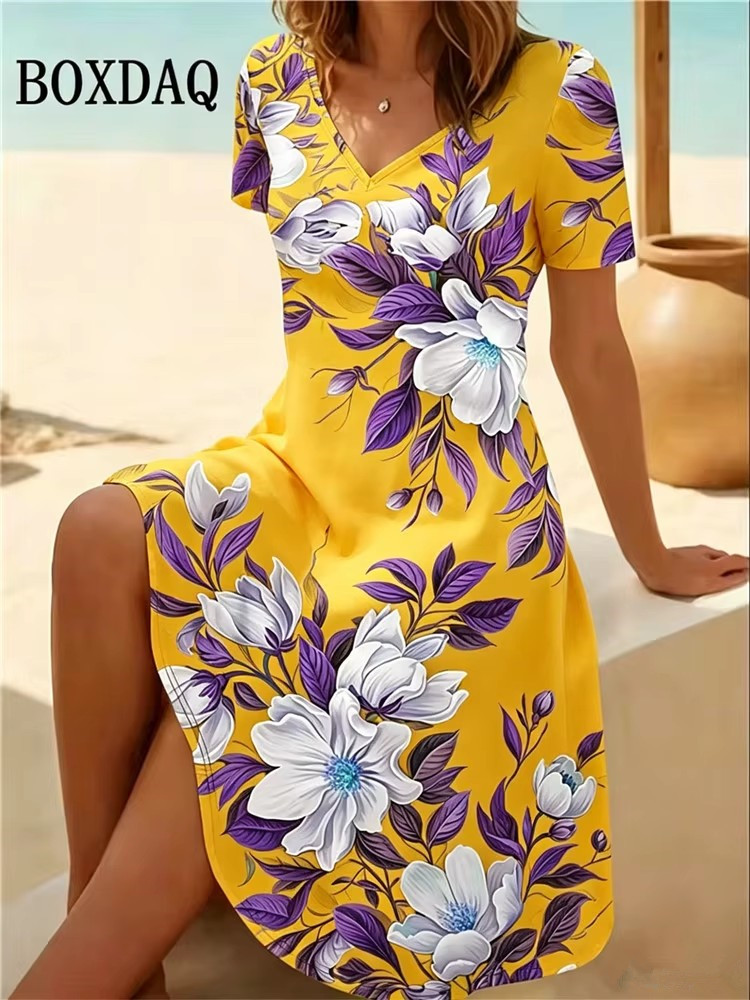 6XL Übergröße Damenkleider Som – Boho Summer Beach Maxi Dress Bewertung und Preis