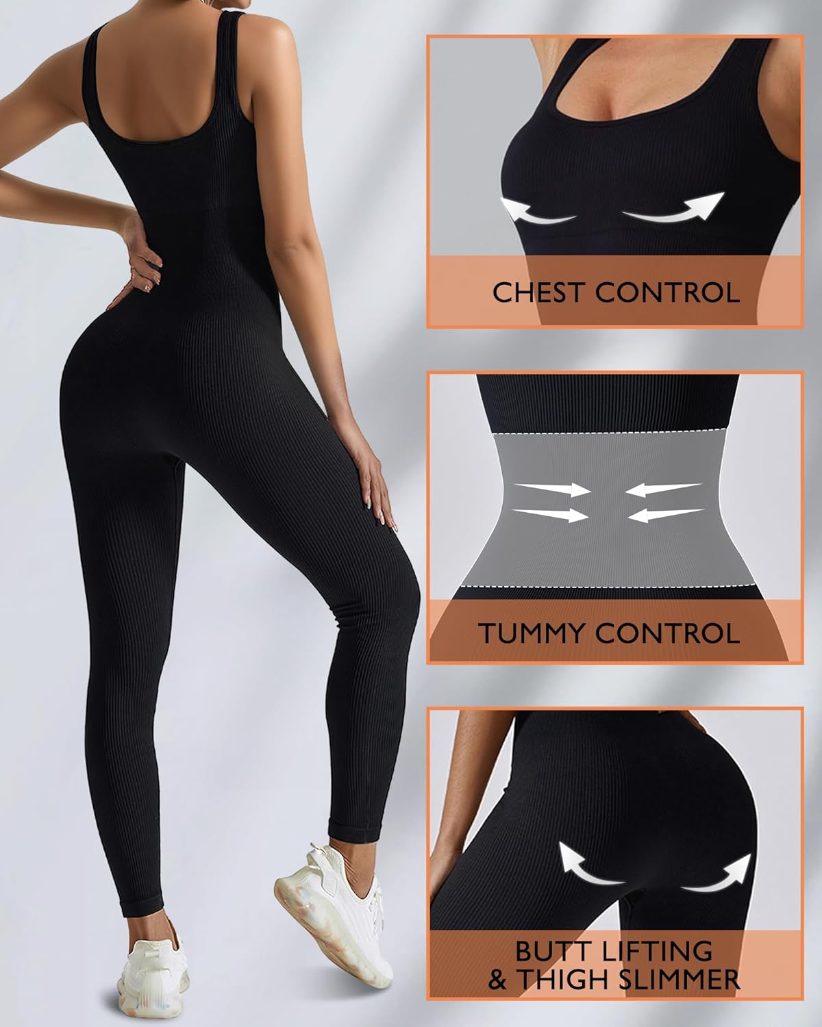 Nahtloser Overall für Damen, W – Seamless Ribbed Workout Tank Top Bewertung und Preis