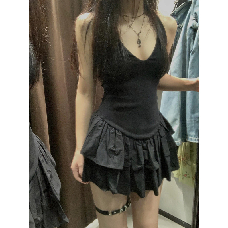 MEXZT Y2K Schwarz Mini Kleid F – Y2K Backless Halter Mini Dress Bewertung und Preis