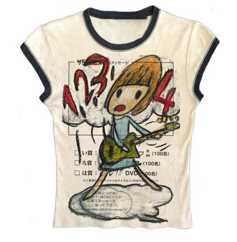 Y2K Koreanische Beliebte Kleid – Y2K Graphic Baby Tee Crop Bewertung und Preis