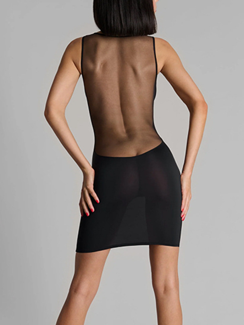 Transparentes Mesh-Einsatz Tie – Sexy Mesh Sheer Bodycon Dress Bewertung und Preis