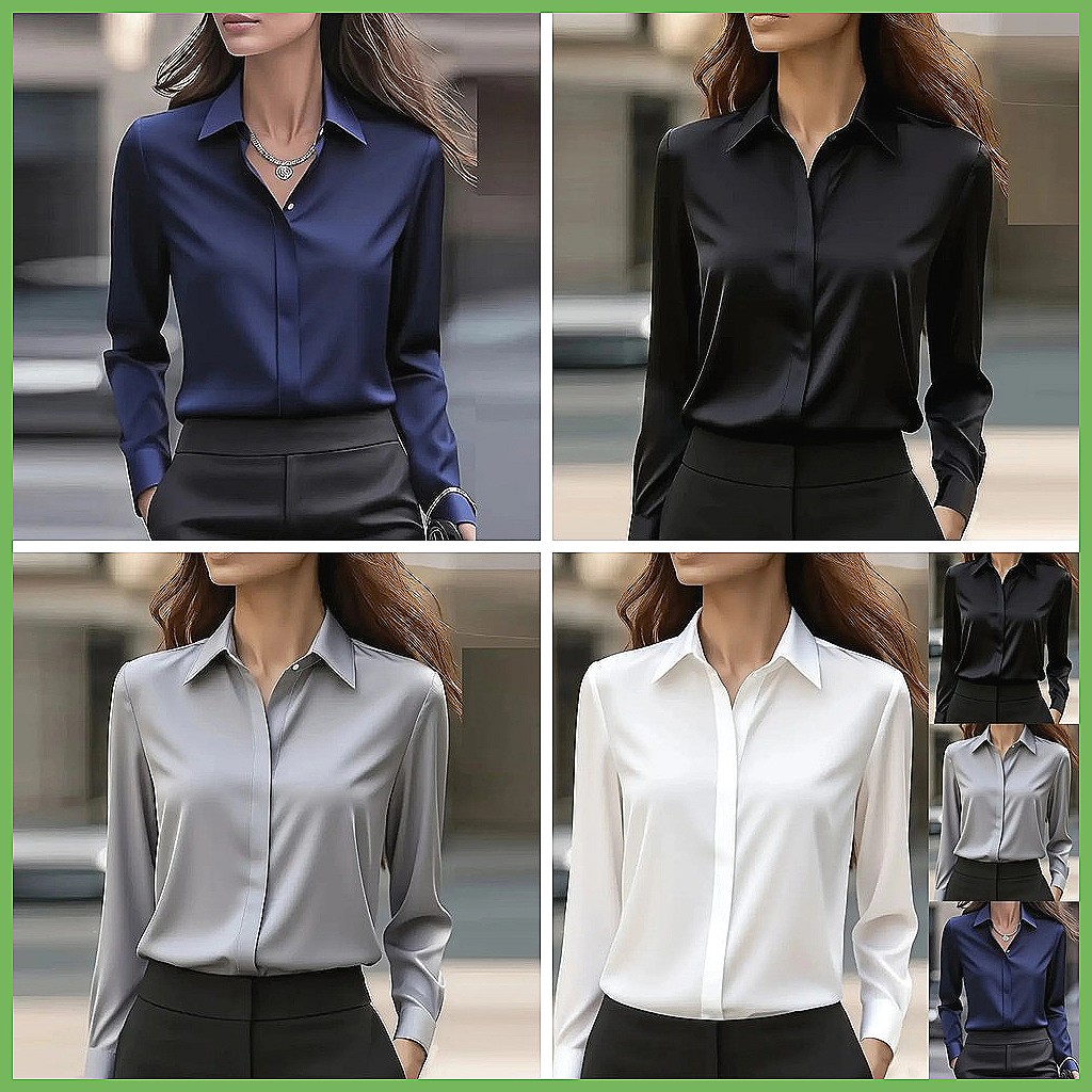 Neue Damen Büro-Bluse Langarm  – Blouses Bewertung und Preis