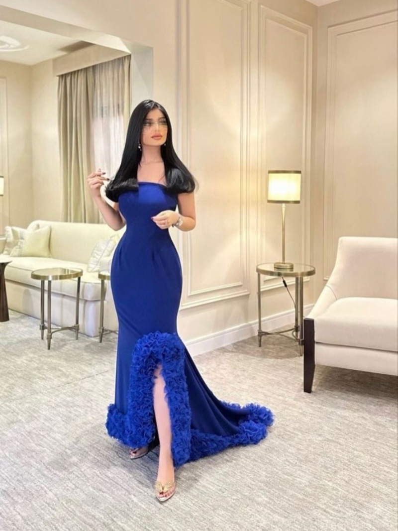 Maßgeschneiderte Luxuriöse Ele – Elegant Satin Evening Gown Split Bewertung und Preis