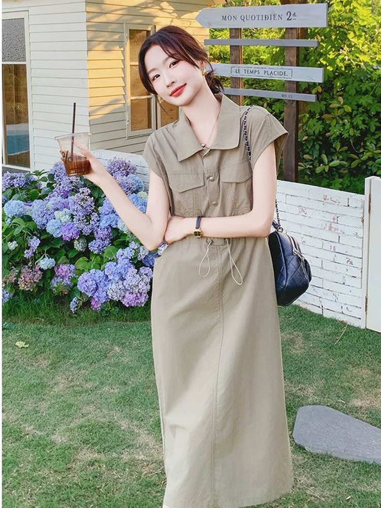 Schlankmachendes Übergrößen-He – Korean Style A Line Shirt Dress Bewertung und Preis