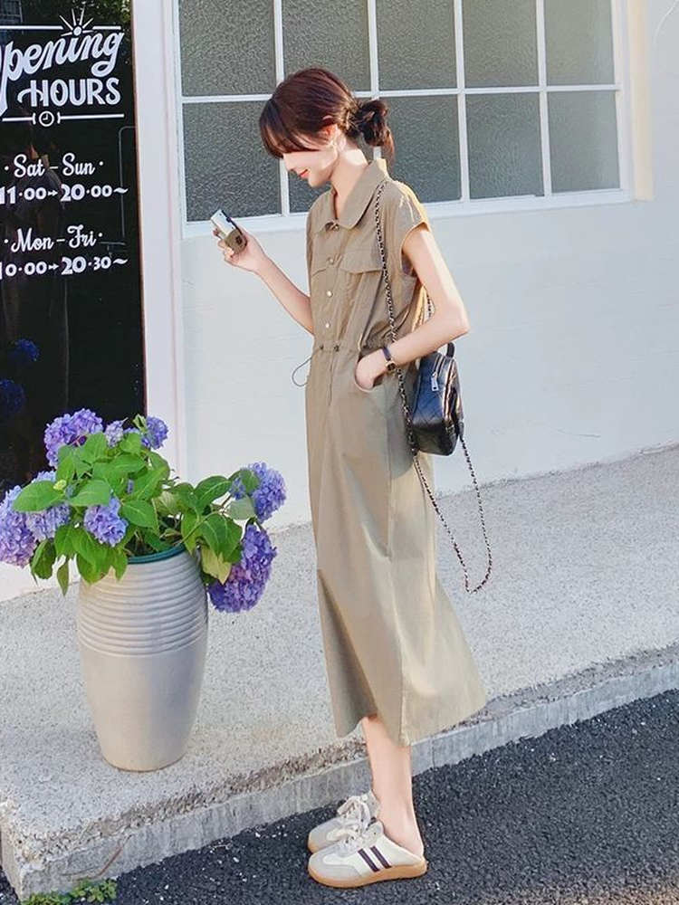 Schlankmachendes Übergrößen-He – Korean Style A Line Shirt Dress Bewertung und Preis