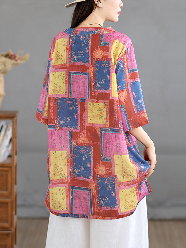 Lässiges Leinen-Print-Top, Vin – Casual Loose Linen Shirt Dress Bewertung und Preis