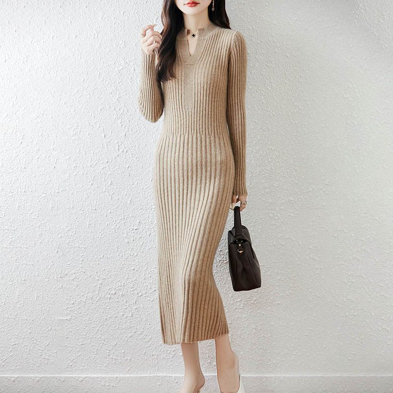 Intelligentes, minimalistische – Bodycon Long Sleeve Ribbed Dress Bewertung und Preis