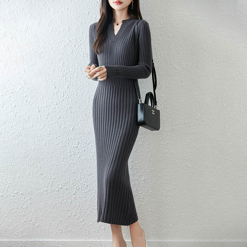 Intelligentes, minimalistische – Bodycon Long Sleeve Ribbed Dress Bewertung und Preis