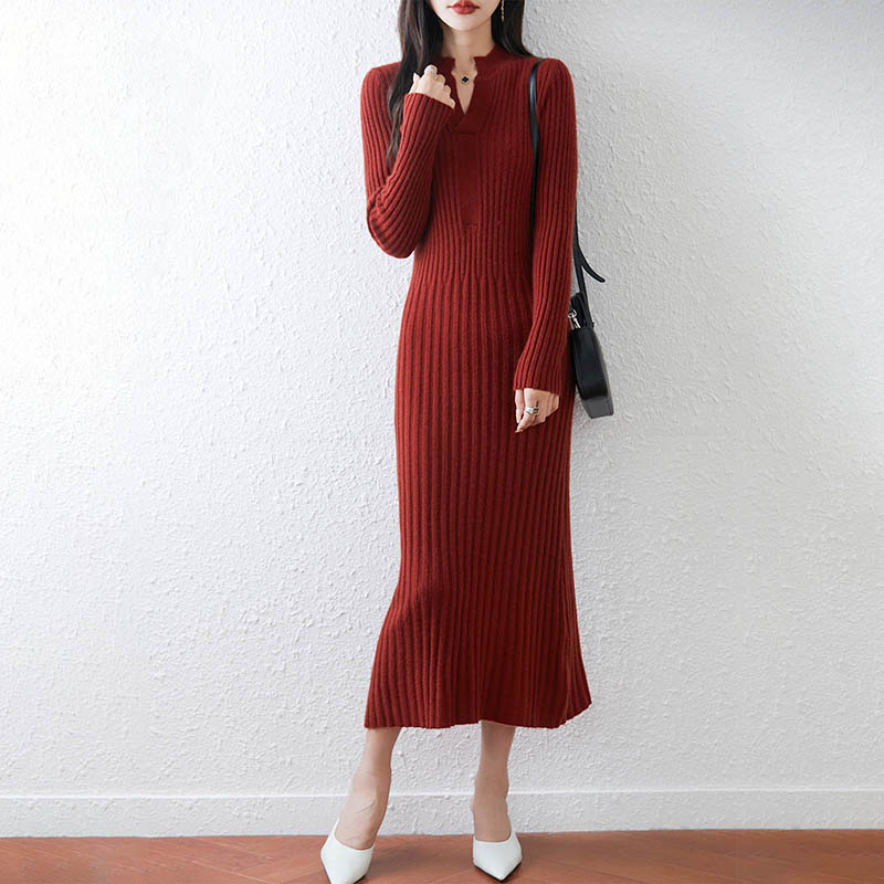 Intelligentes, minimalistische – Bodycon Long Sleeve Ribbed Dress Bewertung und Preis