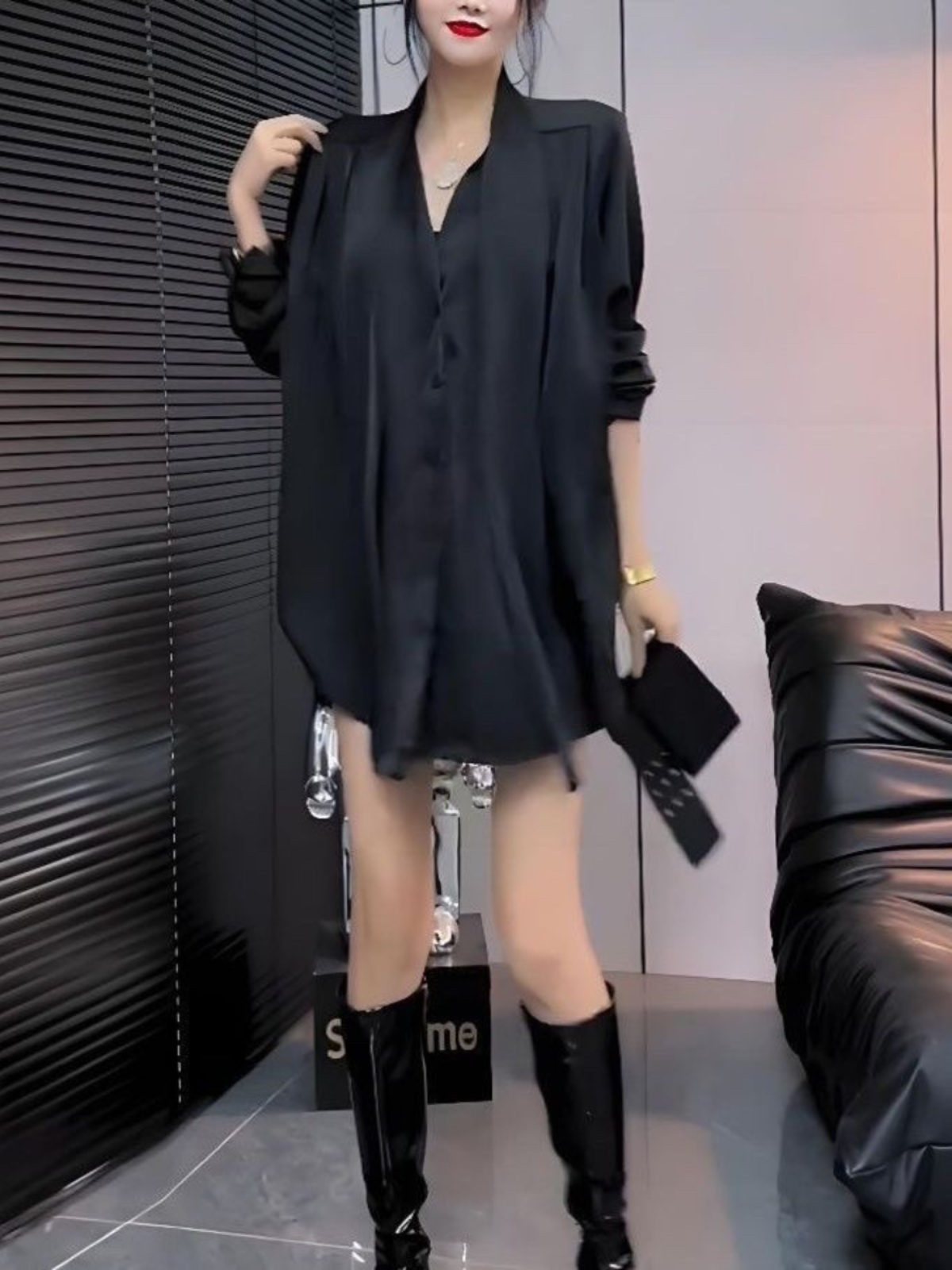 Weißes Seidenhemdkleid für Dam – Korean Style A Line Shirt Dress Bewertung und Preis