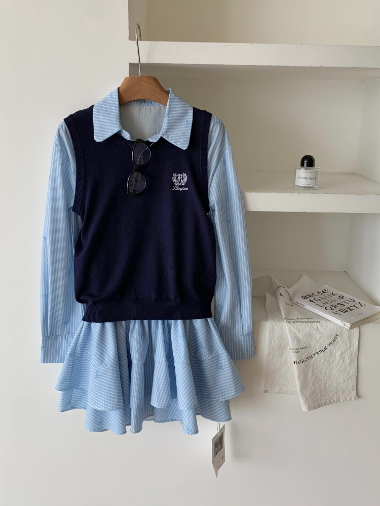 Frühling Herbst Koreanische Mo – Korean Style A Line Shirt Dress Bewertung und Preis