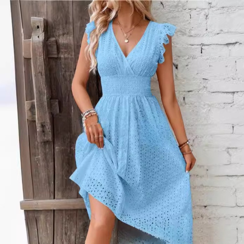 Neues Europäisches Sommerkleid – French Vintage Floral Midi Dress Bewertung und Preis