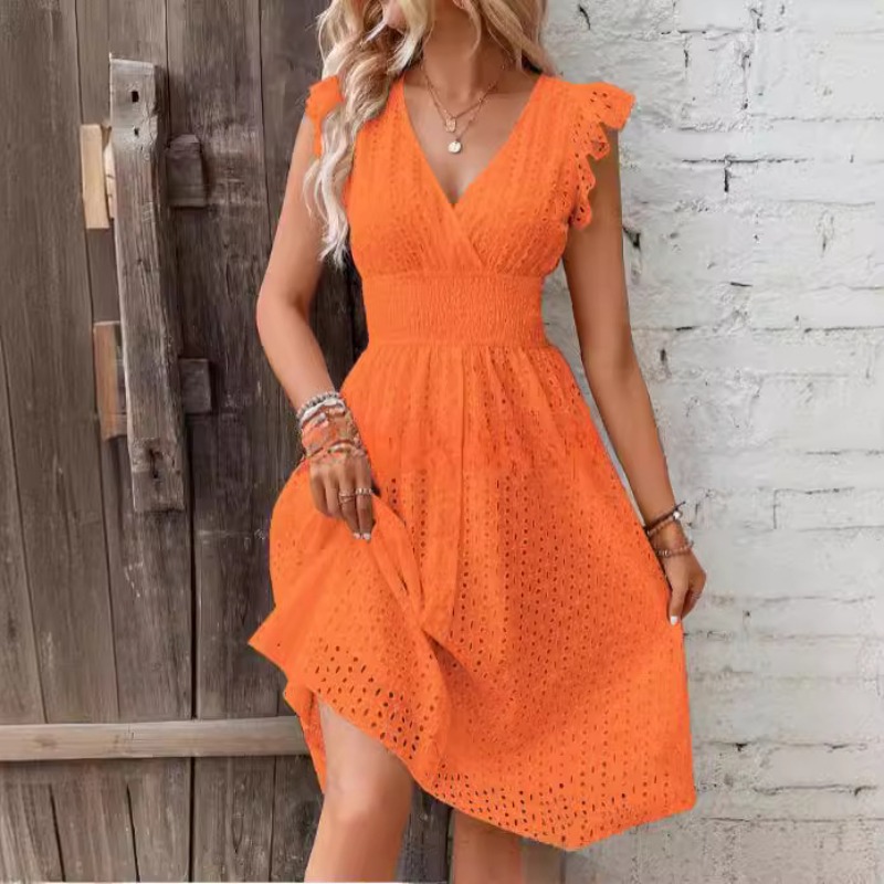 Neues Europäisches Sommerkleid – French Vintage Floral Midi Dress Bewertung und Preis