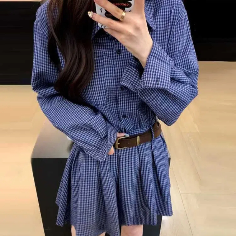 Koreanisches College-Design, b – Korean Style A Line Shirt Dress Bewertung und Preis