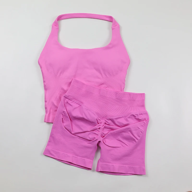 Nahtloses Yoga-Set für Damen,  – Seamless Ribbed Workout Tank Top Bewertung und Preis