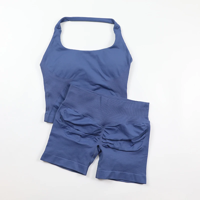 Nahtloses Yoga-Set für Damen,  – Seamless Ribbed Workout Tank Top Bewertung und Preis