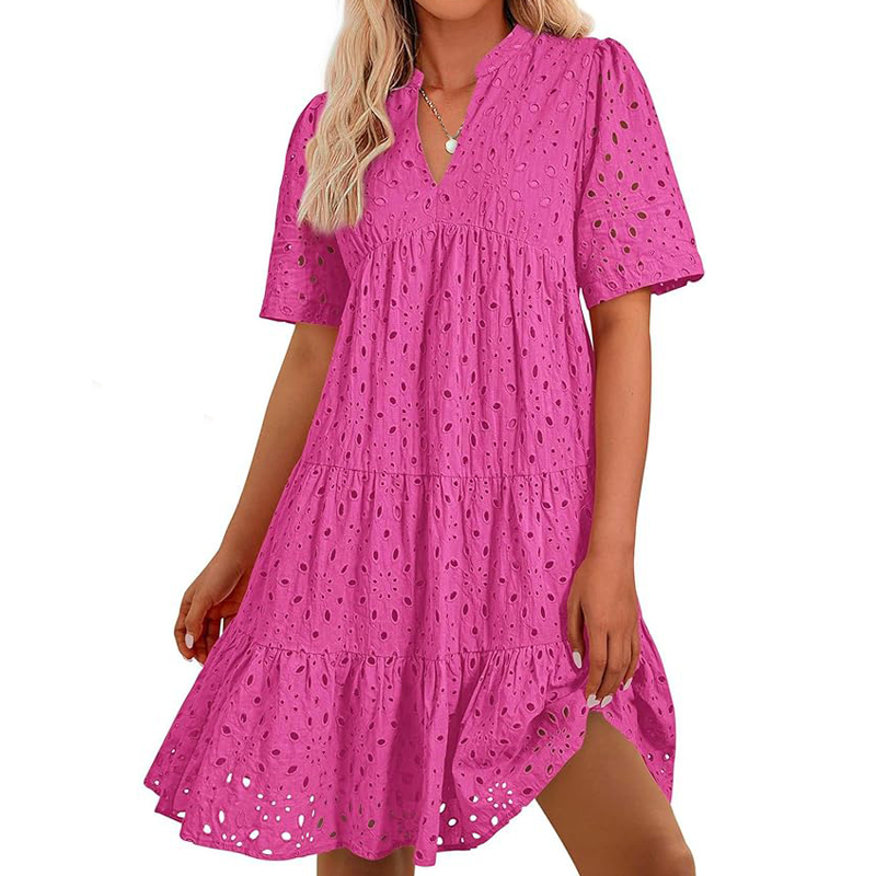 Damen Boho Sommer V-Ausschnitt – French Vintage Floral Midi Dress Bewertung und Preis