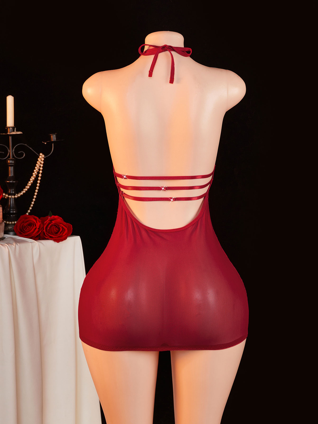 Transparentes Spitzen-Babydoll – Sexy Mesh Sheer Bodycon Dress Bewertung und Preis