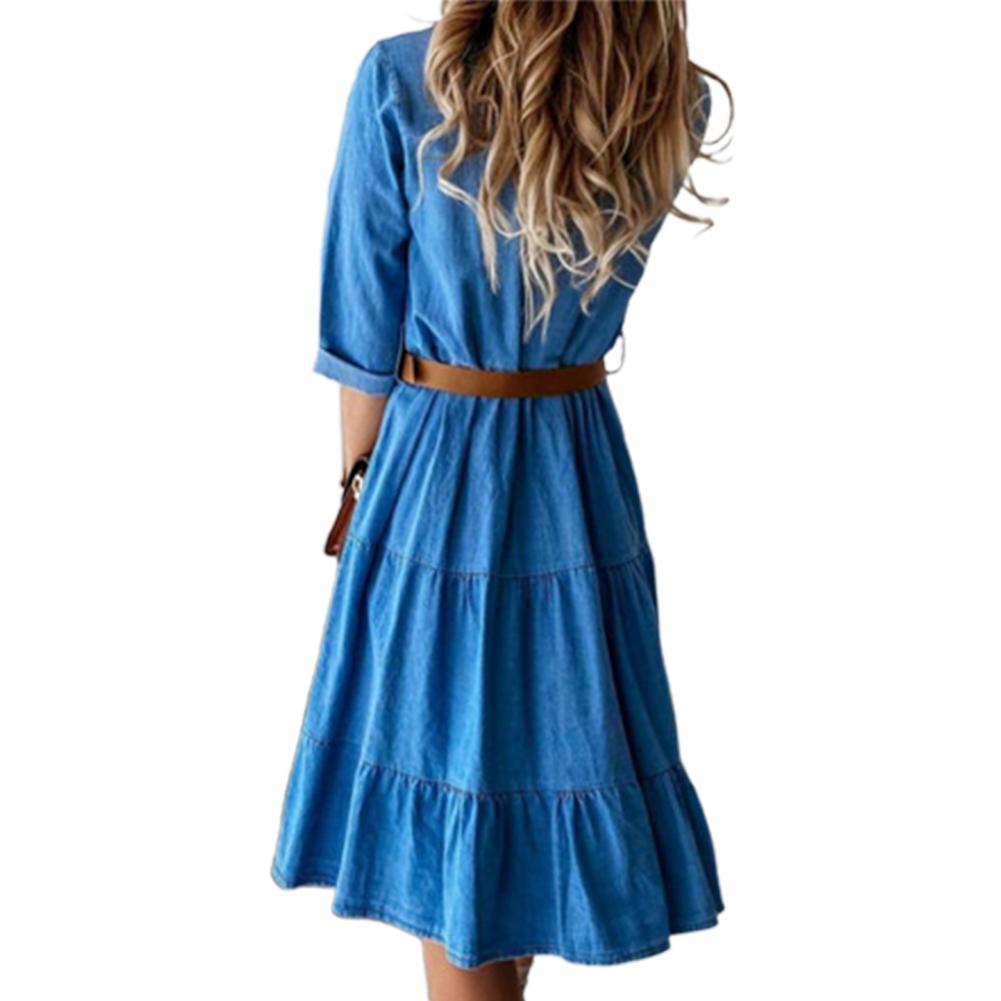 Jeanskleid mit Dreiviertelärme – French Vintage Floral Midi Dress Bewertung und Preis