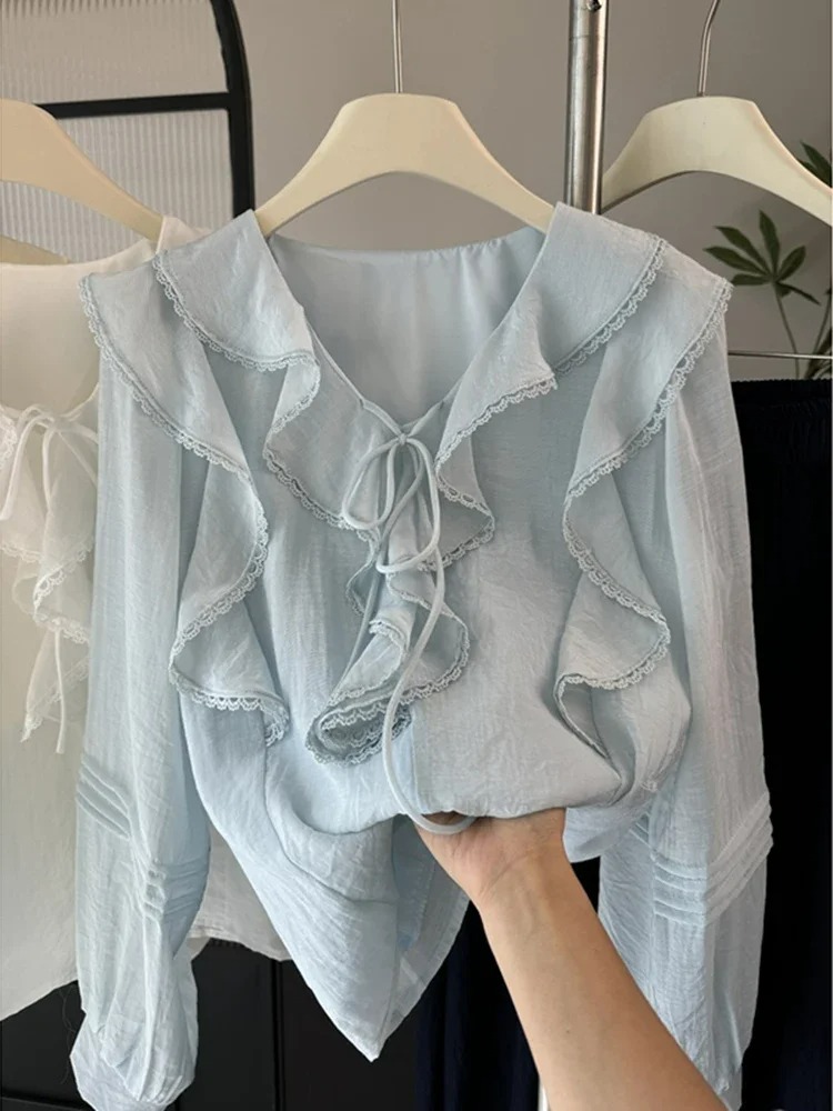 Französische V-Ausschnitt Blus – Blouses Bewertung und Preis