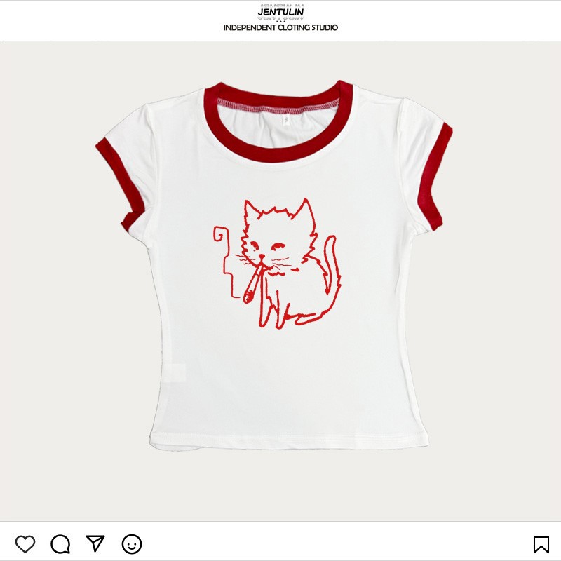 Korea-Style Y2K 90er Baby Tees – Y2K Graphic Baby Tee Crop Bewertung und Preis